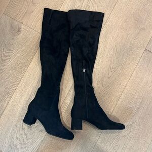 Brand New with Tag, Zara black thigh high boots. Size 8